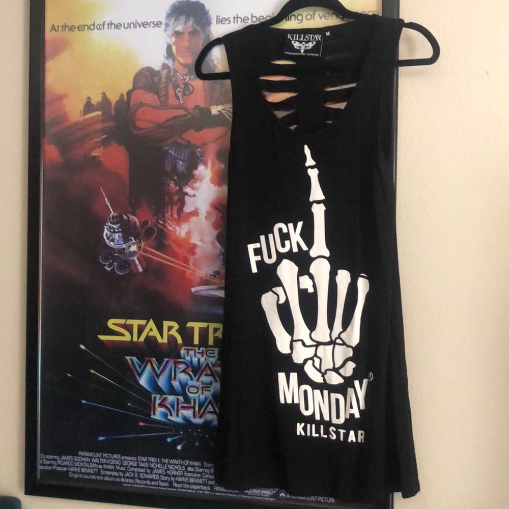 NWOT Killstar f*ck Monday Skelton dress ripped M